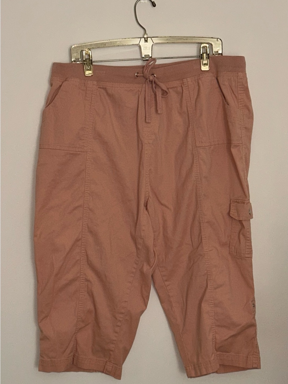 Women’s Cargo Drawstring Pants - Dusty Rose